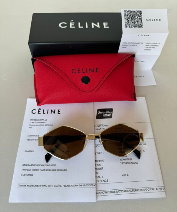 Celine Triomphe Metal 02 CL 40254U Gold/Kahve Kadın Güneş Gözlüğü