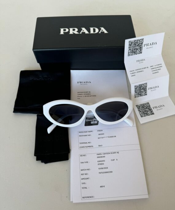 PRADA 26ZS 17K08Z 55-16 Beyaz Kadın Güneş Gözlüğü