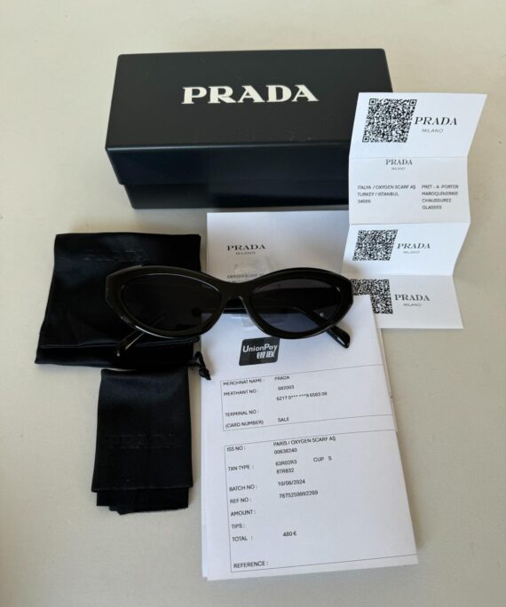 PRADA 26ZS 16K08Z 55-0 Siyah Kadın Güneş Gözlüğü