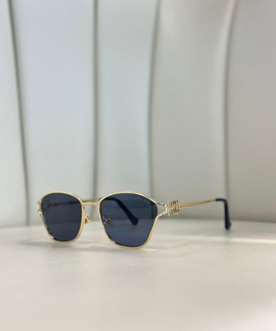 Mıu Mıu Metal Çerçeve Güneş Gözlüğü -Mavi