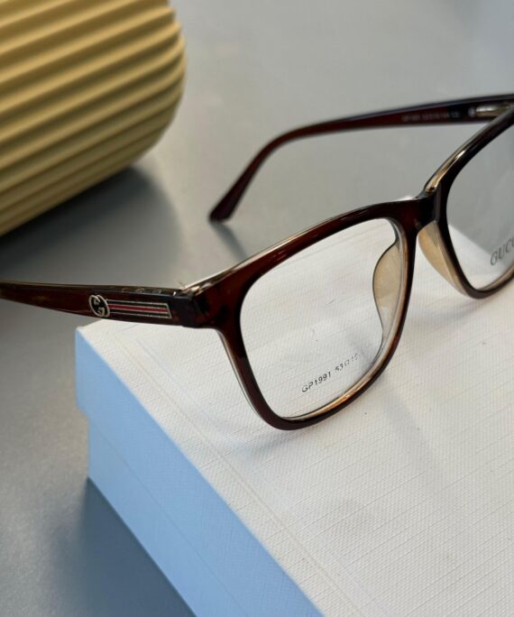 Gucci GP1991 Unisex Optik Gözlük - Kahve Transparan Asetat