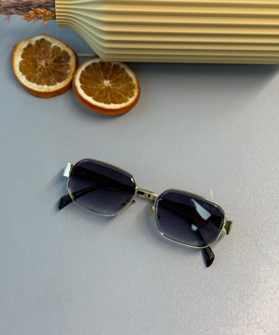 Celine Triomphe Metal Square Güneş Gözlüğü - Altın -Mor Degrade