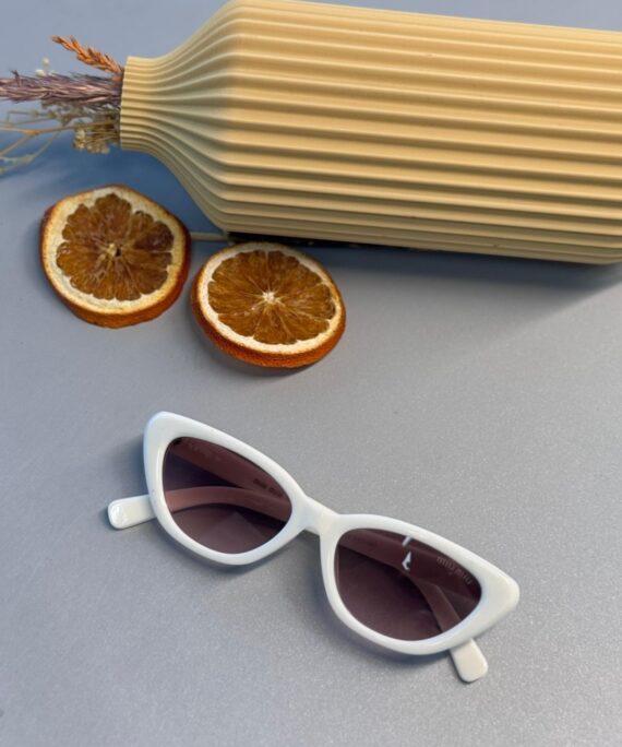 Miu Miu Cat-Eye Güneş Gözlüğü - Beyaz Pembe degrade