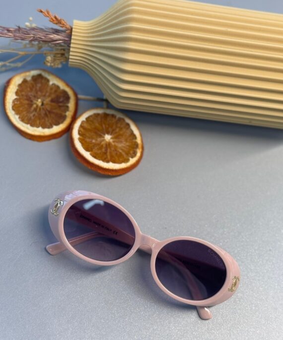 Chanel 5808 Oval Logo Güneş Gözlüğü- Pembe degrade