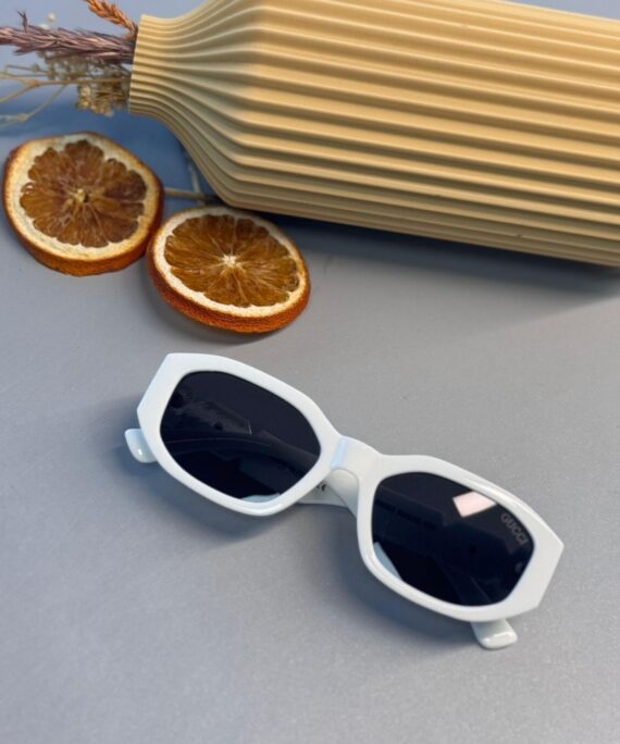 Gucci 5806 Hexagonal Güneş Gözlüğü- Beyaz