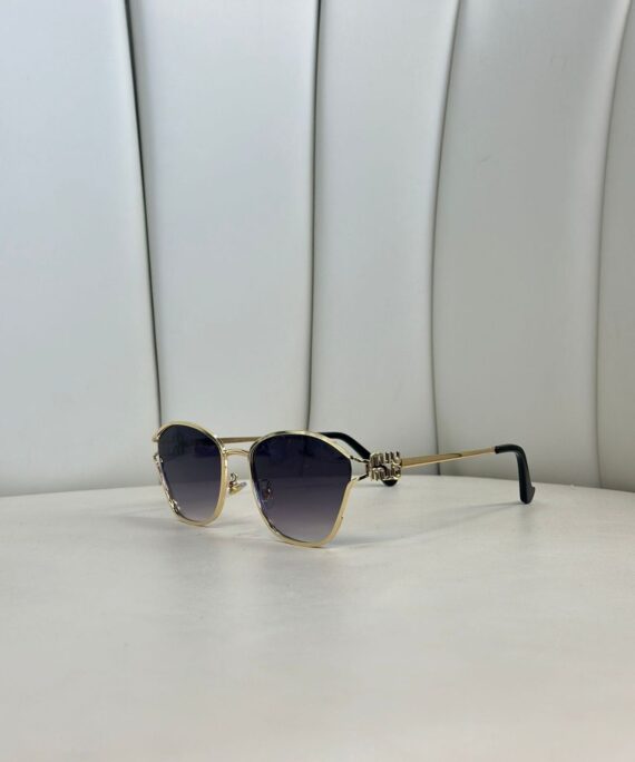 Mıu Mıu Metal Çerçeve Güneş Gözlüğü - Siyah