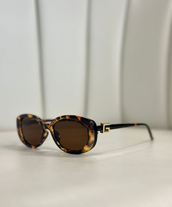 Gucci Oval Güneş Gözlüğü- Kahve
