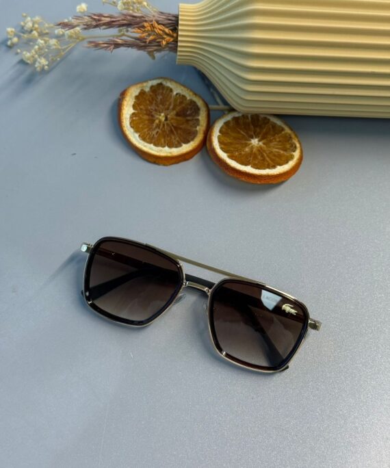 Lacoste Unisex Güneş Gözlüğü - Kahve logo cam