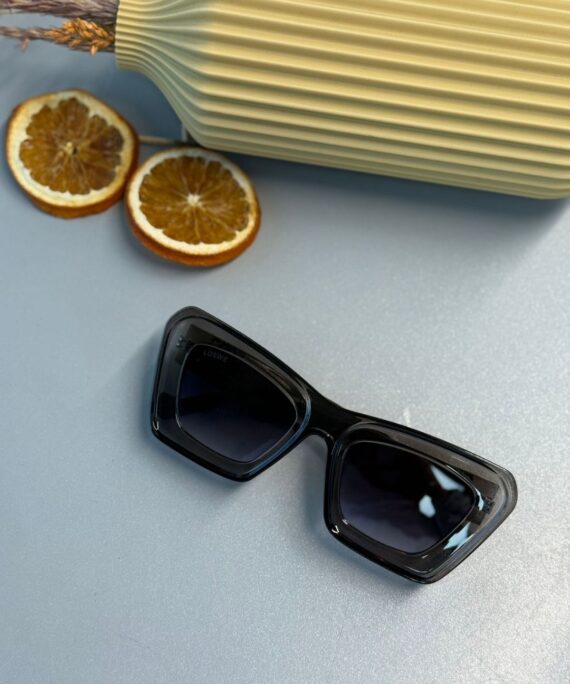 Loewe Anagram Bevelled LW Dikdörtgen Güneş Gözlüğü –Transparent Grey