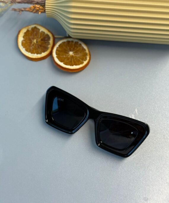 Loewe Anagram Bevelled LW Dikdörtgen Güneş Gözlüğü – Siyah