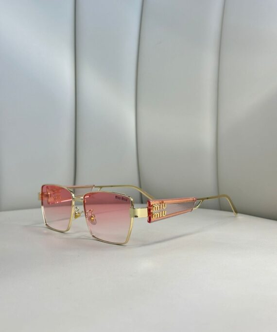 Mıu Mıu Dikdörtgen Tasarım Güneş Gözlüğü -Pembe