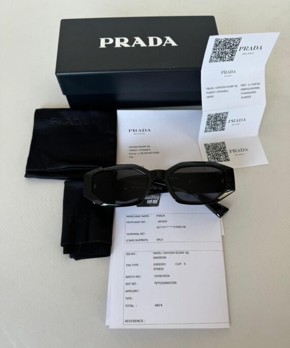 Prada 17ws/1ab5s0 Amblem Siyah Kadın Güneş Gözlüğü