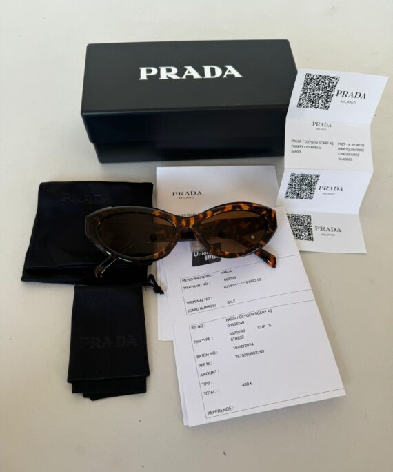PRADA 26ZS 14L09Z 55-16 Kahverengi Kadın Güneş Gözlüğü
