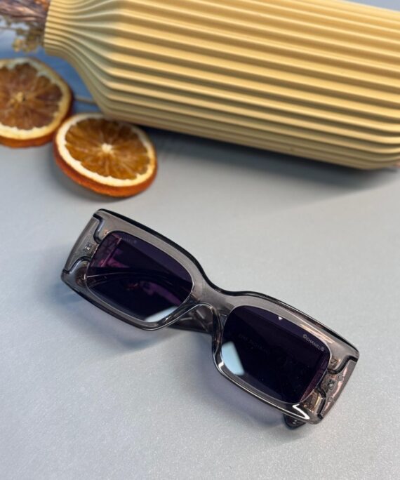 Chanel Dikdörtgen Güneş Gözlüğü - Vizon