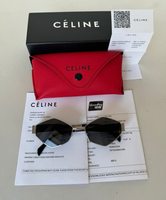 Celine Triomphe Metal 02 CL 40254U Silver Kadın Güneş Gözlüğü