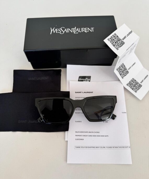 SAINT LAURENT 633 CALISTA 001 57 Siyah Kadın Güneş Gözlüğü