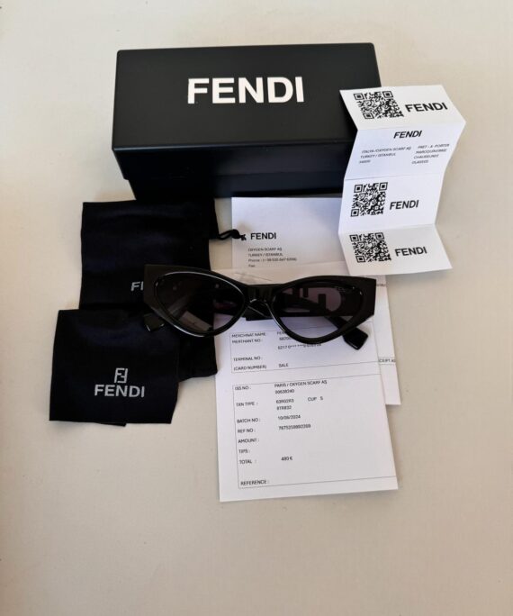 FENDI O'lock FE40049I 01A 54-17 Siyah Kadın Güneş Gözlüğü