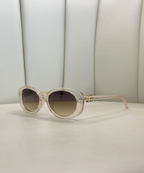 Gucci Oval Güneş Gözlüğü - Şeffaf