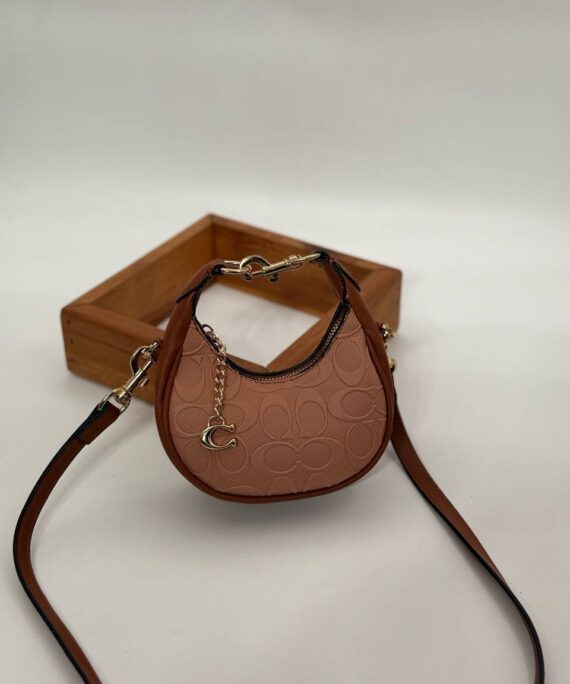 Coach Gofraj küçük boy ay çanta nude çanta