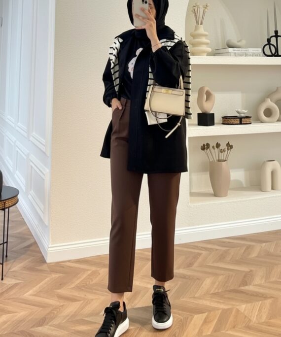 Havuç Kumaş Pantolon PNT100295 - Kahve