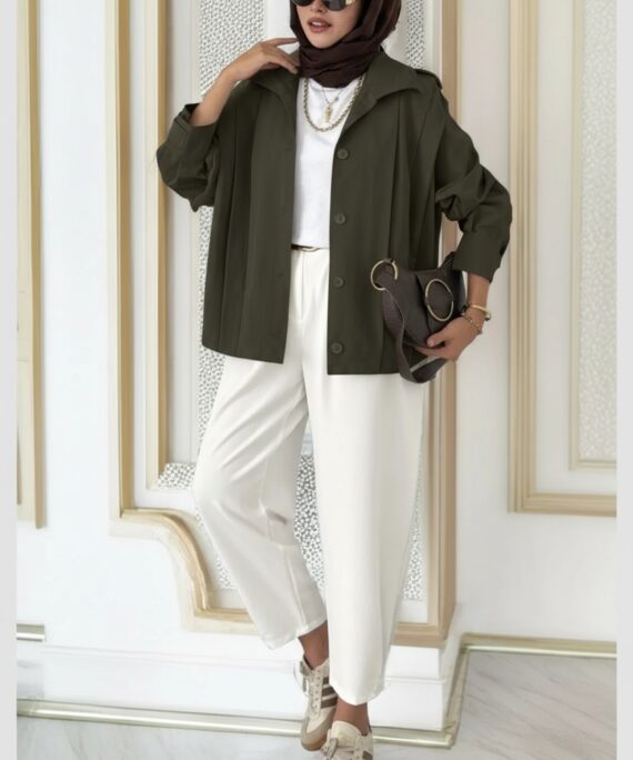 Zara Bomber Trençkot  DŞ100237 - Koyu Haki