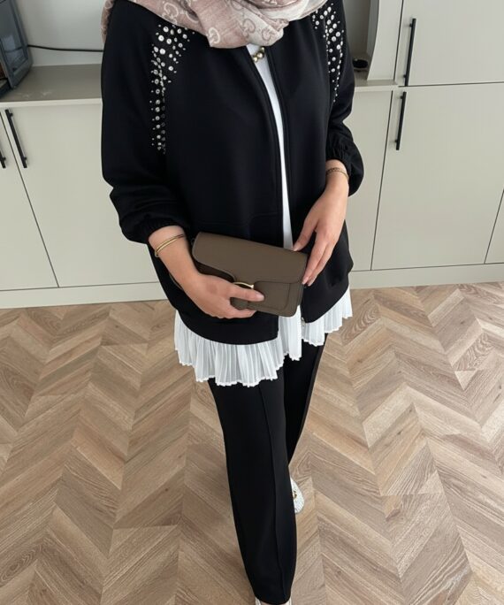 Kai Oysho Taşlı Bomber İkili Takım TK100247  -  Siyah