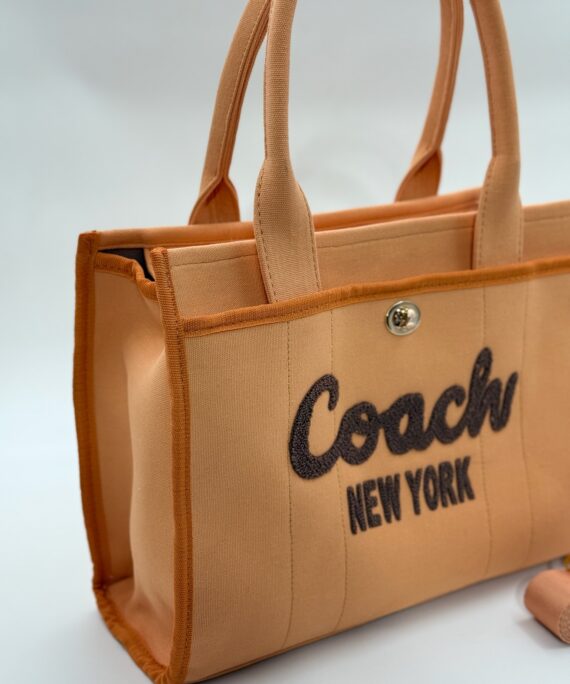 Coach canvas büyük boy turuncu çanta