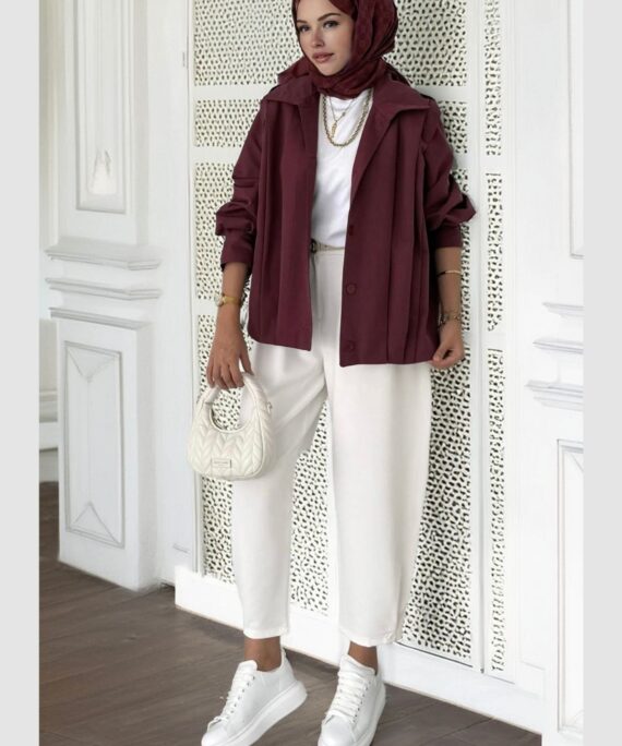 Zara Bomber Trençkot  DŞ100237 - Bordo