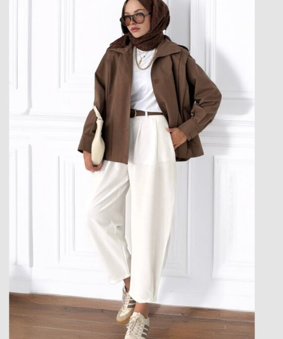 Zara Bomber Trençkot  DŞ100237 - Kahverengi