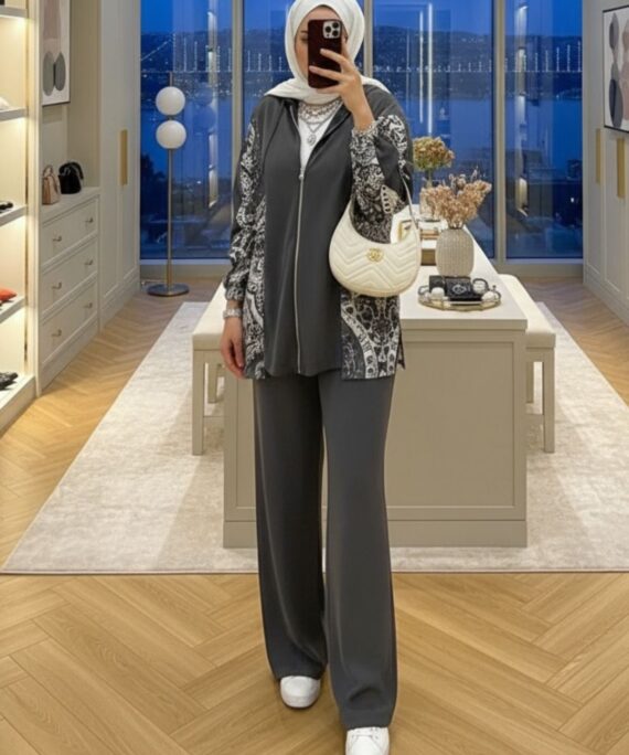 Premium Aspera  Oysho İkili Takım TK100250  - Füme