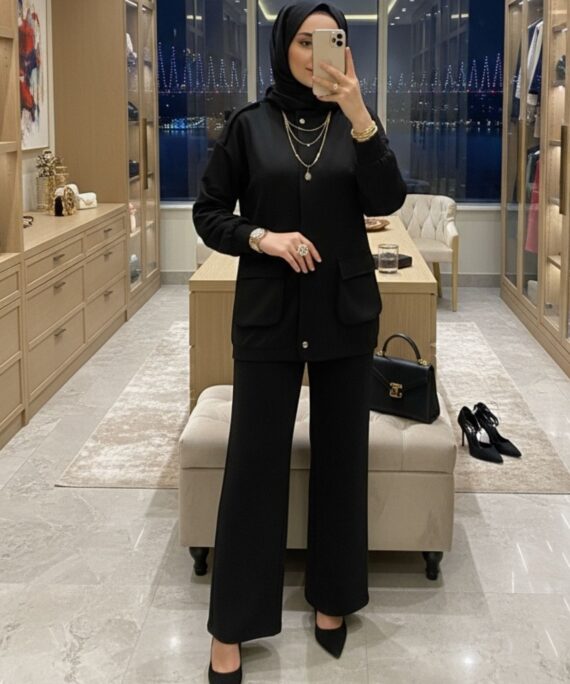 Nova Cepli Oysho İkili Takım TK100306 - Siyah