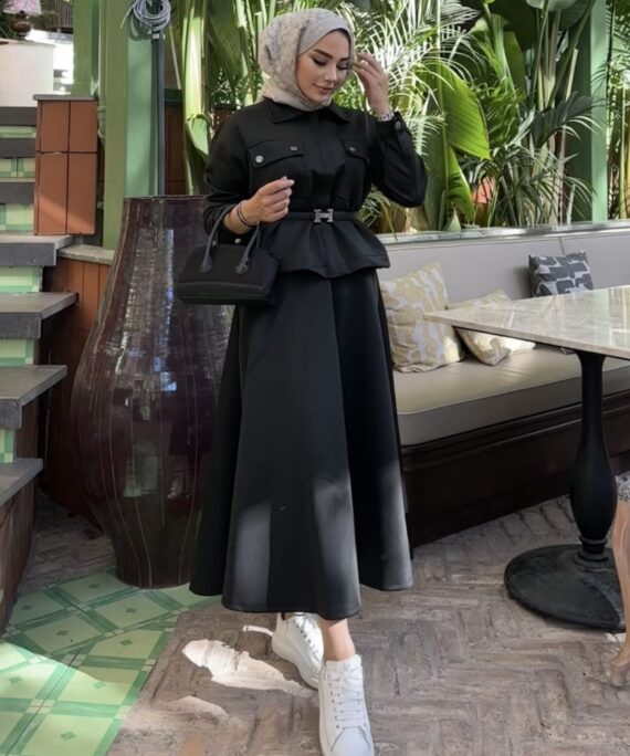 Scuba Etekli İkili Takım (ŞAL HEDİYE) TK100431 - Siyah