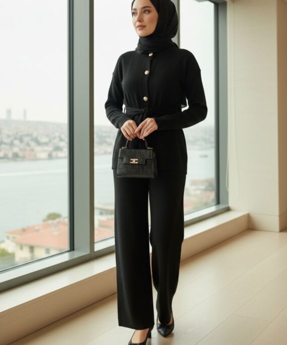 Triko İkili Takım TK100433 - Siyah