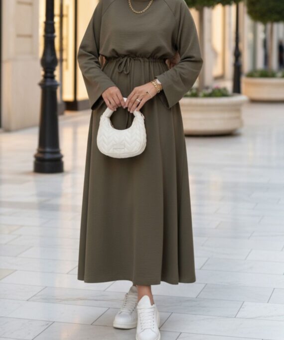 Oysho Elbise L100221 - Haki