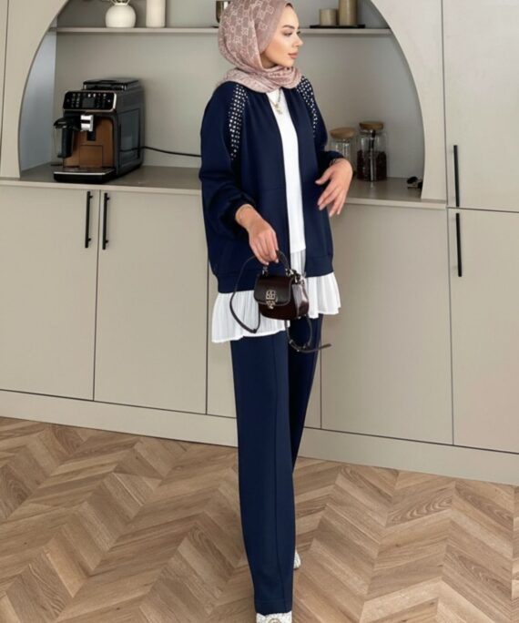 Kai Oysho Taşlı Bomber İkili Takım TK100247  - Lacivert