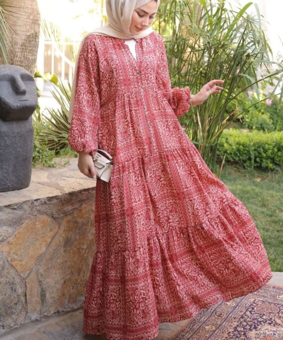 Viyana Elbise-1209-Kiremit