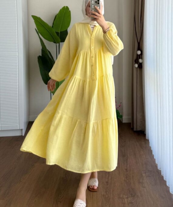 Elena Mira  Elbise L100166 - Sarı Şeker