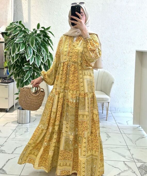 Lumina Bloom Elbise - Gün Işığı