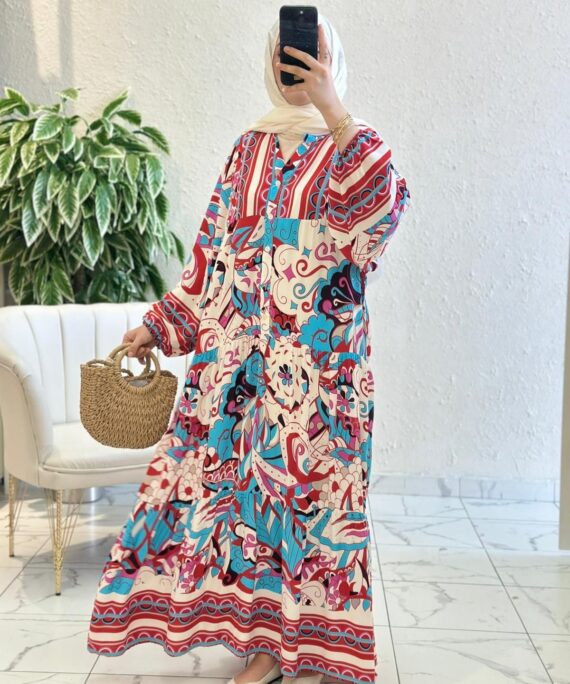 Vanella Brezze Elbise L1005 - Mercan