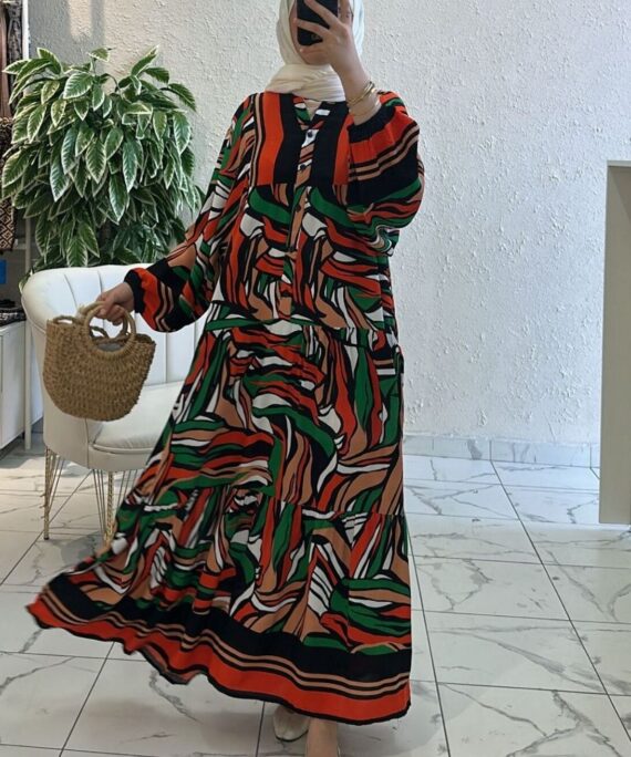 Lorella Look Elbise L1007 - Egzotik