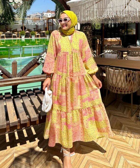 Yaze Elbise L10073 - Lİmonella