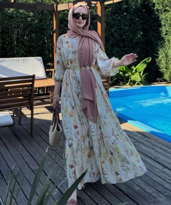 Perla Miss Elbise BÜYÜK BEDEN  L100169 - Pastel Limon