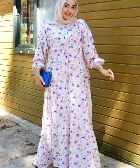 Luna Bloom Elbise L10092 -  Gül