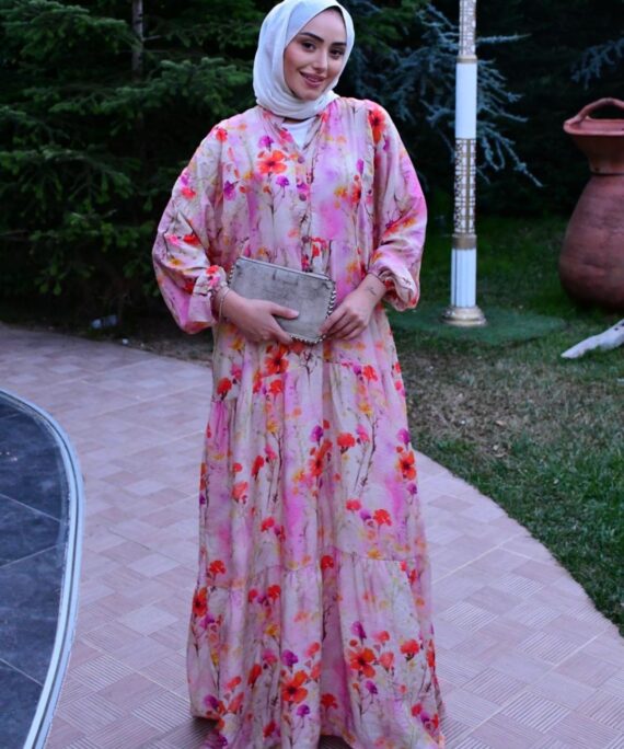 Lilaress Elbise L100101 - Toz Pembe