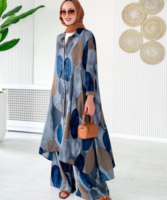 Laura İkili Takım TK100121 - Gölgeli Mavi