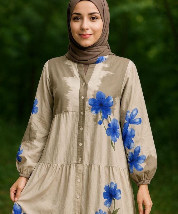 Helena Desen Elbise L100127 - Vanilya Krem