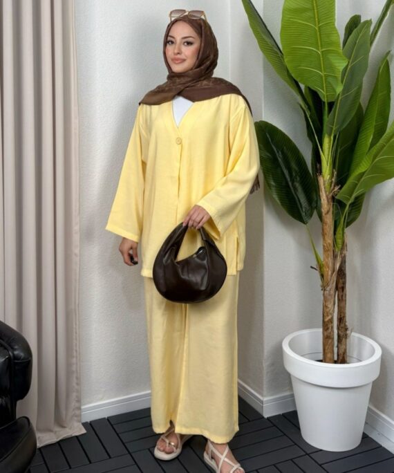 Lusya Tensel İkili Takım TK100153 - Limon Sarı