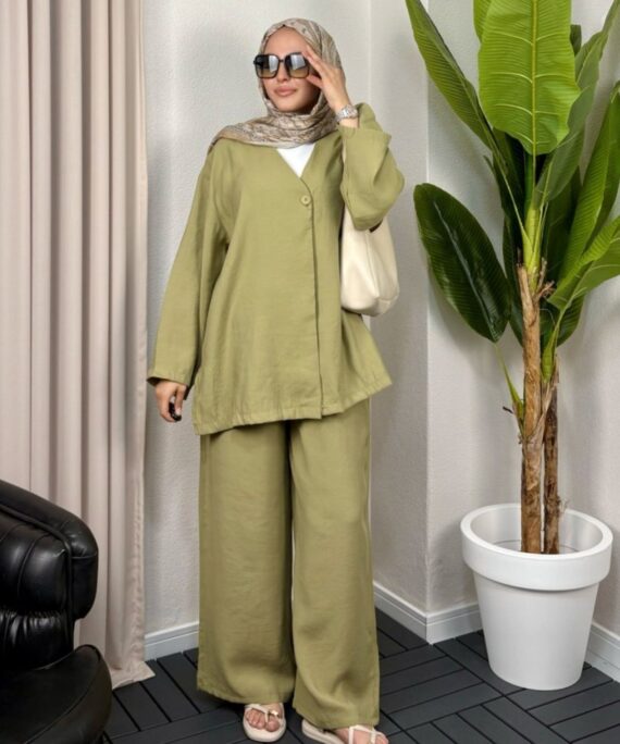 Lusya Tensel İkili Takım TK100156 - Zeytin Yeşili