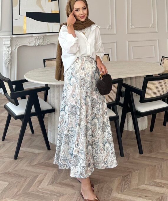 Begonya Otantik Etek  ETK100203 - Ekru