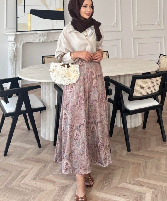 Begonya Otantik Etek  ETK100203 - Kahve